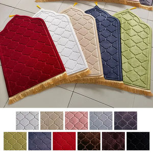 <strong>Polyester</strong> Pile <strong>Fabric</strong> for Prayer <strong>Mat</strong> Islam Muslim Ramadan Flannel <strong>Carpet</strong> Worship Kneel Embossing Thick Prayer <strong>Mat</strong> High Quality - Product Image 4