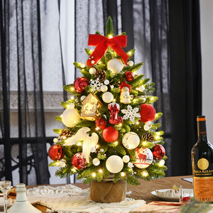 Wholesales 60cm Mini Xmas <b>Tree</b> Artificial Plastic Christmas <b>Tree</b> and Decorations Ornament With LED <b>Lights</b> - Product Image 6