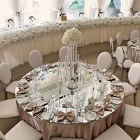 Fournisseur de mariage BJ220407-1 Décoration de table de mariage Offre Spéciale Vente en gros de table miroir acrylique rond 1.5m
