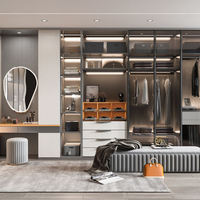 Armoire de chambre à coucher de luxe sur mesure en bois massif, armoire moderne à assembler, dressing sur mesure