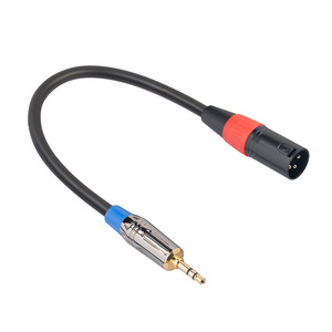 Câble audio 3,5 mm mâle vers XLR mâle plaqué or, mini-jack TRS 1/8 pouce vers cordon XLR pour ordinateur portable, téléphone vers console <span class=keywords><strong>de</strong></span> <span class=keywords><strong>mixage</strong></span> - Product Image 6