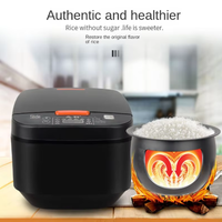 Cuisinière à riz électrique portable multifonctionnelle avec écran LED numérique, revêtement antiadhésif, boîtier en plastique, capacité de 5 L, cuisson rapide, idéale pour les camping-cars