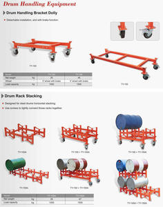 1000-1500kg gerak Drum minyak dukungan kereta Dolly dengan braket dan rak untuk Horizontal susun 55 galon Drum baja - Product Image 3