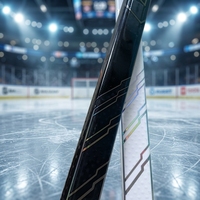 Bâton de hockey sur glace en carbone intermédiaire, flexibilité moyenne, pour les adultes de petite taille, entraînement de hockey amateur