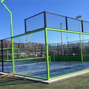 China manufacturers new design building panoramic 12mm glass tennis padel tennis courts accessories