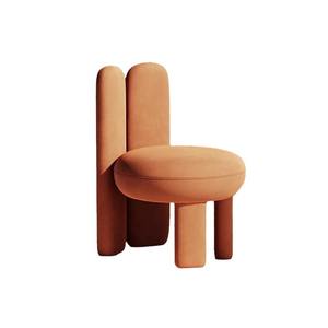 Modern Minimalist Pink Velvet Makeup <b>Chair</b> With Bunny Ear Back Design For <b>Dressing</b> <b>Table</b> Use - Product Image 5