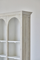 Meuble de salon rétro européen meuble ancien en pin recyclé vitrine de bibliothèque rustique en bois