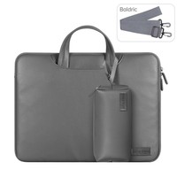Bolsa para Portátil de Material PU Impermeable, con Logotipo Personalizado, para Viajes de Negocios