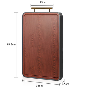 Planche à découper multifonctionnelle en acier inoxydable double face antibactérienne avec poignée, planche à découper carrée 40x26x2cm, ustensiles de cuisine - Product Image 2