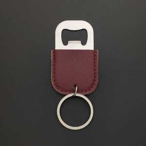 Llavero de Cuero PU Personalizado con Abrebotellas y Sacacorchos de Acero Inoxidable, Diseño Seguro, Estuche de Transporte Duradero para Botellas de Vino y Cerveza - Product Image 6