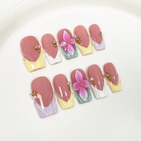 Faux Ongles à Presser de Luxe Faits Main de Haute Qualité, Carrés Moyens, pour Fêtes, Vente en Gros, Offre Spéciale