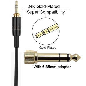 Cavo audio a spirale di ricambio placcato oro con schermatura a treccia per AKG K701 da 3,5 mm a <span class=keywords><strong>XLR</strong></span> e adattatore da 6,35 mm - Product Image 5