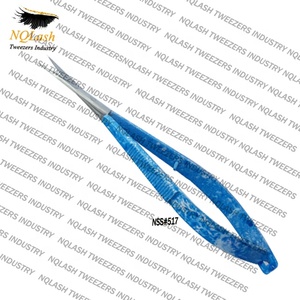 Lot de ciseaux de beauté droit et à aiguiser, pinces à cils colorées en acier inoxydable, pinces, 1 pièce - Product Image 3