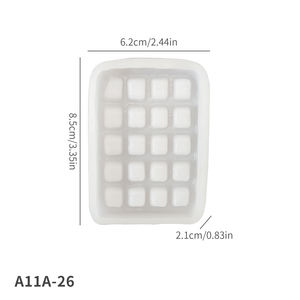 Stampo rettangolare DM1340 per waffle al cioccolato, stampo per <span class=keywords><strong>pasticceria</strong></span> fai da te, vassoio per muffin, teglie da forno, stampi per candele profumate a forma di waffle - Product Image 6