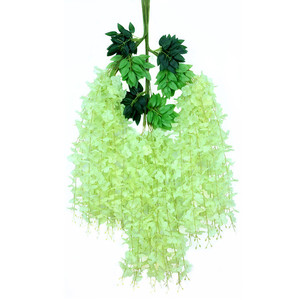 Planta de glicinia verde de varios colores para decoración del hogar, flor artificial, glicinia <span class=keywords><strong>amarilla</strong></span>, superventas, al por mayor, 2, 2 - Product Image 1