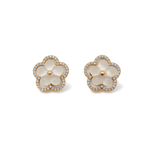 Fashion <b>Stud</b> <b>Earrings</b> 316L Stainless Steel PVD Gold Plating Sustainable Resistant Flower Design - Product Image 2