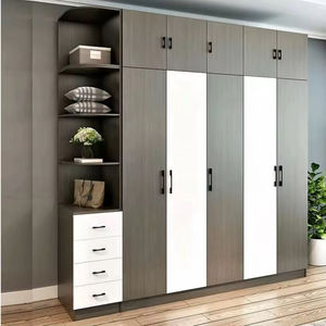 <span class=keywords><strong>Armoire</strong></span> de rangement de style moderne, design simple, 5 portes, pour chambre à coucher, fabrication professionnelle, fournie par l'usine - Product Image 1