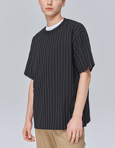 Maglietta da Baseball con Logo personalizzato da uomo in bianco <span class=keywords><strong>e</strong></span> nero con ricamo <span class=keywords><strong>a</strong></span> tracolla magliette <span class=keywords><strong>a</strong></span> strisce - Product Image 2