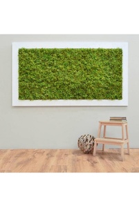Penjualan Terlaris 25X25CM UV Hijau Tahan Api Alas Lumut Rusa Buatan Gulungan Rumput Tanaman Luar Ruangan Pagar Boxwood Dekoratif Dinding - Product Image 5