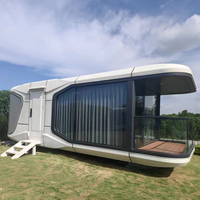 Villa Capsule Spatiale Préfabriquée Isolée et Résistante aux Intempéries, Idéale pour Base de Camping de Surf en Zone Côtière, Résistante aux Pulvérisations Salines