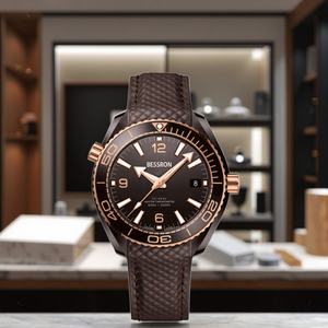 Montre de luxe pour homme avec logo personnalisé, mouvement à quartz, bracelet en acier inoxydable 304, boîtier en acier inoxydable 304, verre saphir, aiguilles, 5 ATM, 42 mm - Product Image 2