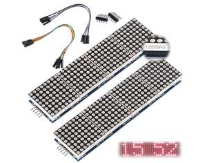 Segmen LED menampilkan MAX7219 modul matriks titik 32x84 in 1 modul peraga LED untuk kabel Microcontroller Raspberry <span class=keywords><strong>Pi</strong></span> 5Pin - Product Image 2