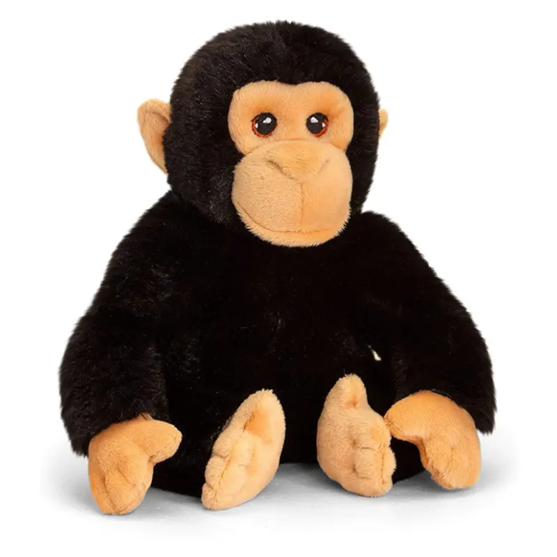 Black Gorilla Plush Toy For Sale Lifelike Vivid Custom LOGO Stuffed Wild Animal Real Fur Soft Monkey