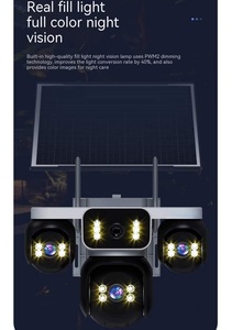 Wifi không dây năng lượng mặt trời điện máy ảnh 4G 3G khe cắm thẻ Sim CCTV an ninh IP Camera hỗ trợ ngoài trời 128 thẻ nhớ - Product Image 5