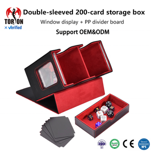   Caja de Cartas con Cierre Magnético de Cuero PU Personalizada al por Mayor, con Capacidad para Más de 200 Cartas, para MTG Gathering Commander, Accesorios TCG, Bandeja para Dados - Product Image 1