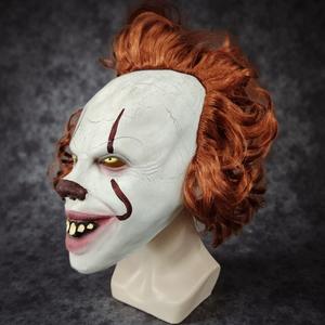 Halloween Mal Rire Clown Masque Effrayant Tueur Joker Cosplay Maison Hantée Tricky Prop Latex Masque <span class=keywords><strong>Horreur</strong></span> Cosplay Accessoires - Product Image 1