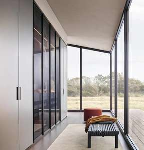 Moderno lujo dormitorio <span class=keywords><strong>completo</strong></span> 4 hojas puerta de cristal armario dormitorio <span class=keywords><strong>muebles</strong></span> ropa organizador armario conjunto - Product Image 2