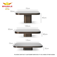 SPARKLE Moderne en verre trempé simple moderne côté salon table basse table basse combinaison