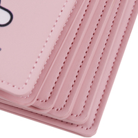 Couverture de dossier de passeport de voyage en cuir PU de conception de chat de dessin animé bord d'huile de main à la mode étanche avec fonction RFID Portable KT