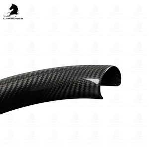 Accesorios de coche de carbono seco cubierta superior del volante <span class=keywords><strong>Interior</strong></span> para KIA EV6 - Product Image 3