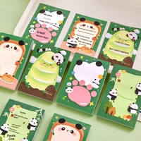 Mignonnes notes adhésives Panda pour étudiants, bloc-notes de messages à motifs de dessins animés, notes autocollantes repositionnables pour filles