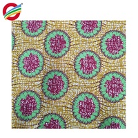 Kain cetak lilin Ankara poliester gaya nasional Afrika Pagne Batik 100% poliester
