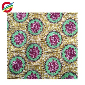 Kain cetak lilin Ankara poliester gaya nasional Afrika Pagne Batik 100% poliester