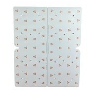 Carte de circuit imprimé rectangulaire MCPCB personnalisée OEM à 2 panneaux, épaisseur 1,2 mm, cuivre 25 µm, carte de circuit imprimé gravée pour éclairage LED