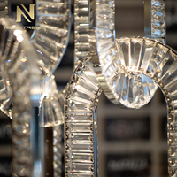 Lampe sur mesure professionnelle décoration intérieure hôtel Villa escalier Led lustre en cristal suspension