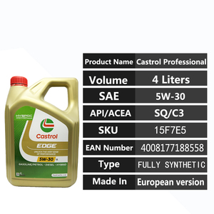 Garantía de Calidad Aceite de Motor Totalmente Sintético SQ 5W30 LL C3 Versión Europea 4 Litros 15F7E5 4008177188558 para <span class=keywords><strong>Castrol</strong></span> EDGE - Product Image 6