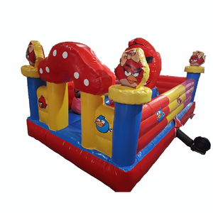 Naughty Castle Mainan tempat bermain tiup PVC, trampolin panas untuk penggunaan luar ruangan dan dalam ruangan untuk anak-anak