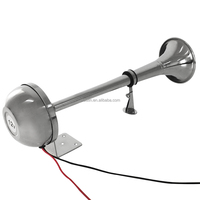 Trompes marines Alastin de haute qualité 12V/24V, simples/doubles, en acier inoxydable argenté, klaxon électronique pour yacht/bateau