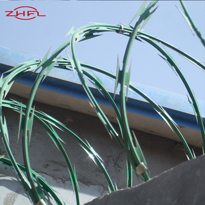 Alambre de púas de acero galvanizado de 500 mm de diámetro de rollo y 2,5 mm de grosor, tipo concertina, para cercas de seguridad - Product Image 5