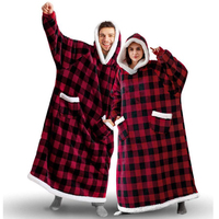 Couverture à capuche portable TV surdimensionnée Offre Spéciale, sweat-shirt à couverture polaire Sherpa longue avec poche géante