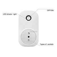 Adaptateur de prise britannique 2 broches en PVC, multifonctionnel, convertisseur de courant universel 16A/10A, NFC, IP22, Wi-Fi, télécommande - Vente Flash