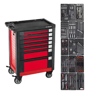 FIXMAN Лидер продаж 7 ящиками гараж сундуки для хранения стали механик ролик шкафчик для инструментов тележка с инструментами