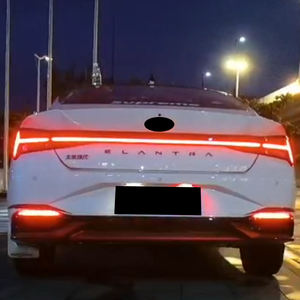 Reflector de parachoques trasero para Hyundai <span class=keywords><strong>Elantra</strong></span> 2021 <span class=keywords><strong>2022</strong></span>, luz de freno, lente roja, luz LED antiniebla de advertencia, señal de giro - Product Image 4