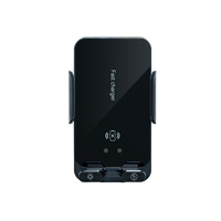 Support de chargeur de voiture sans fil 3-en-1 avec fixation automatique pour grille d'aération et tableau de bord, charge rapide 15W et fonction de localisation GPS