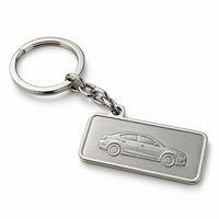 Porte-clés rectangulaire en métal personnalisé avec logo de voiture, cadeau promotionnel en gros, fournisseur OEM en vrac, fabricant de porte-clés