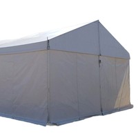 Tente d'été robuste 6*12m à petite portée, personnalisable, avec structure en alliage d'aluminium, bâche en PVC, sans fenêtre, ignifuge et imperméable